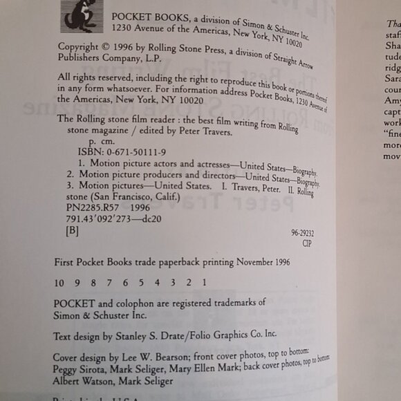 The Rolling Stone Film Reader 1967- 1996bl - Travers - Picture 3 of 10